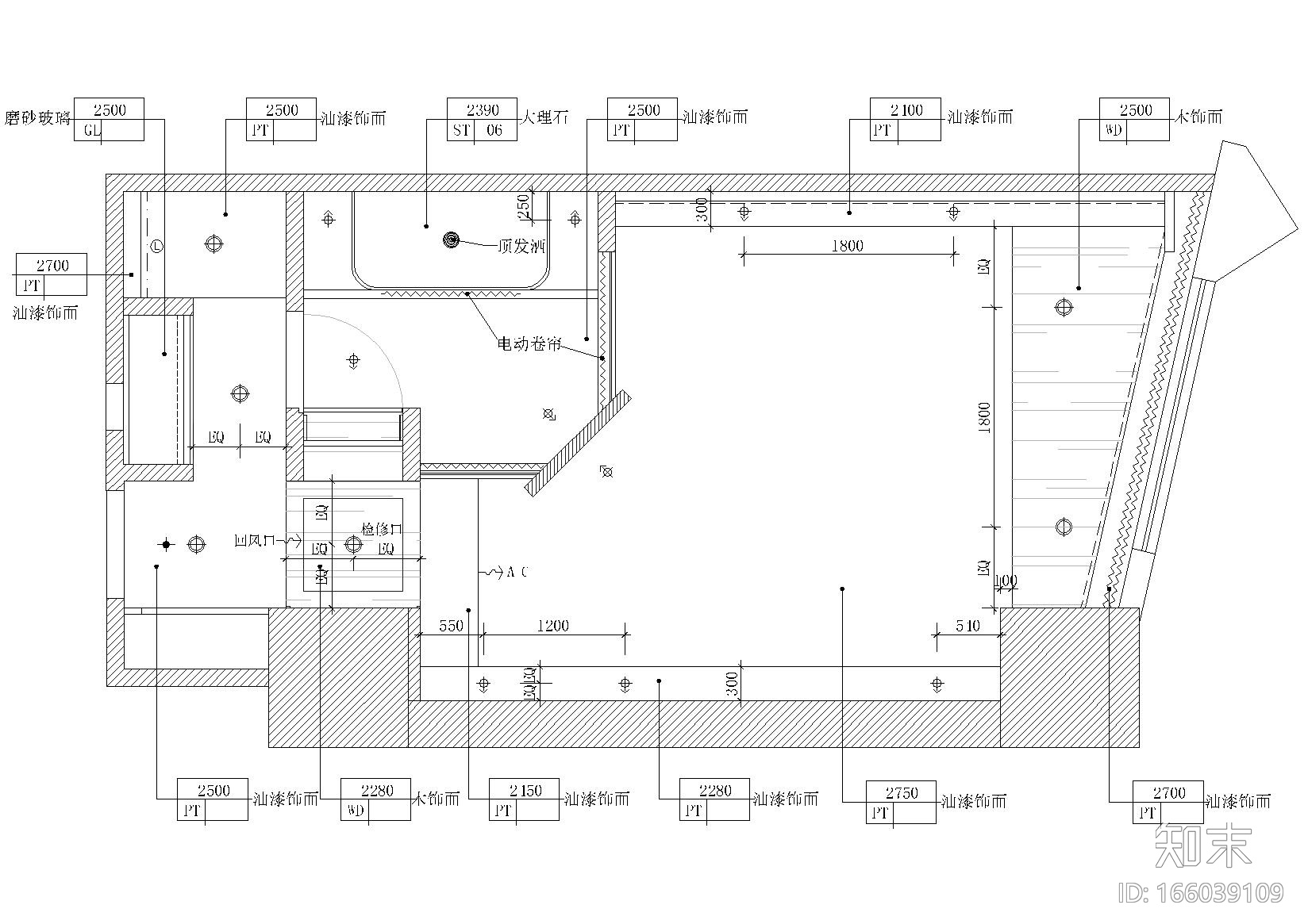 [上海]环球东亚大酒店L4样板房装饰施工图cad施工图下载【ID:166039109】