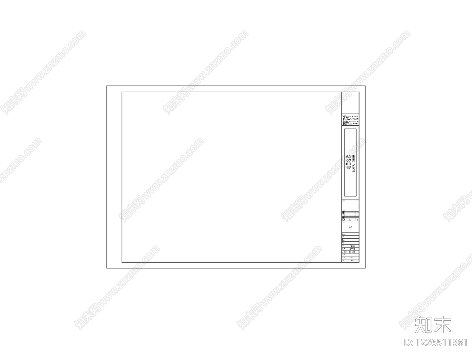 现代图框CAD图纸