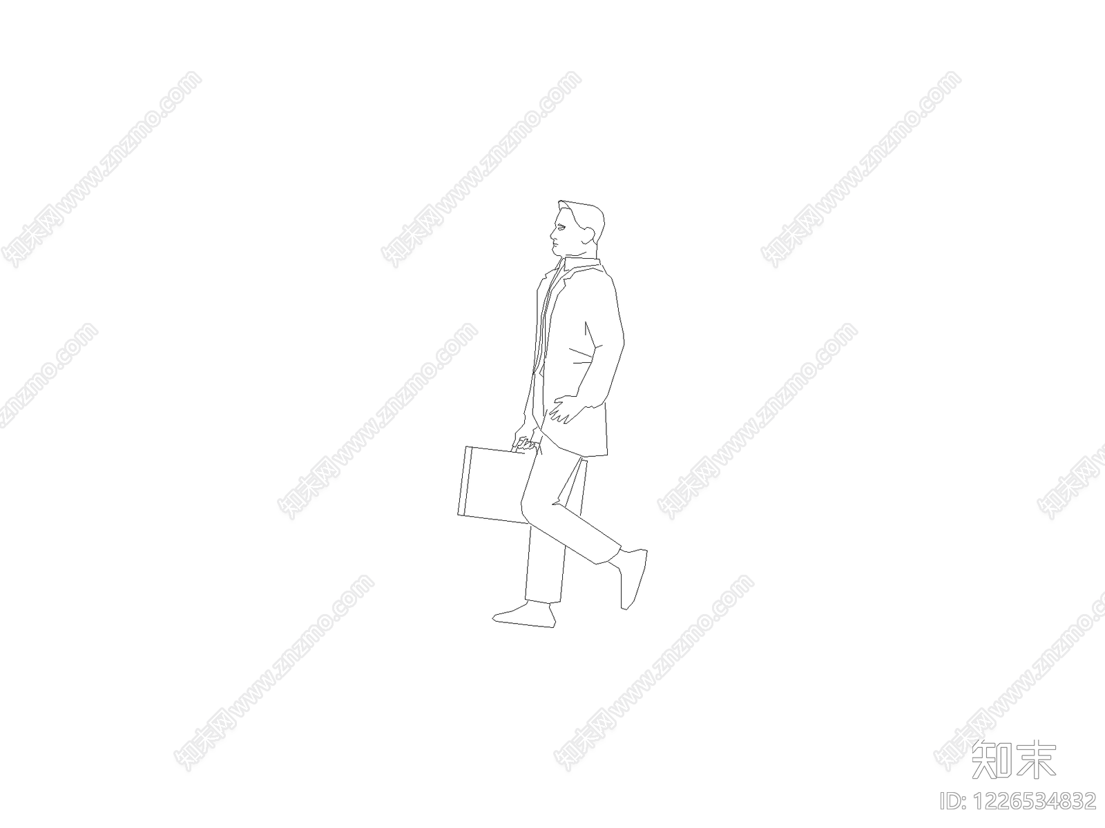 现代人物CAD图纸