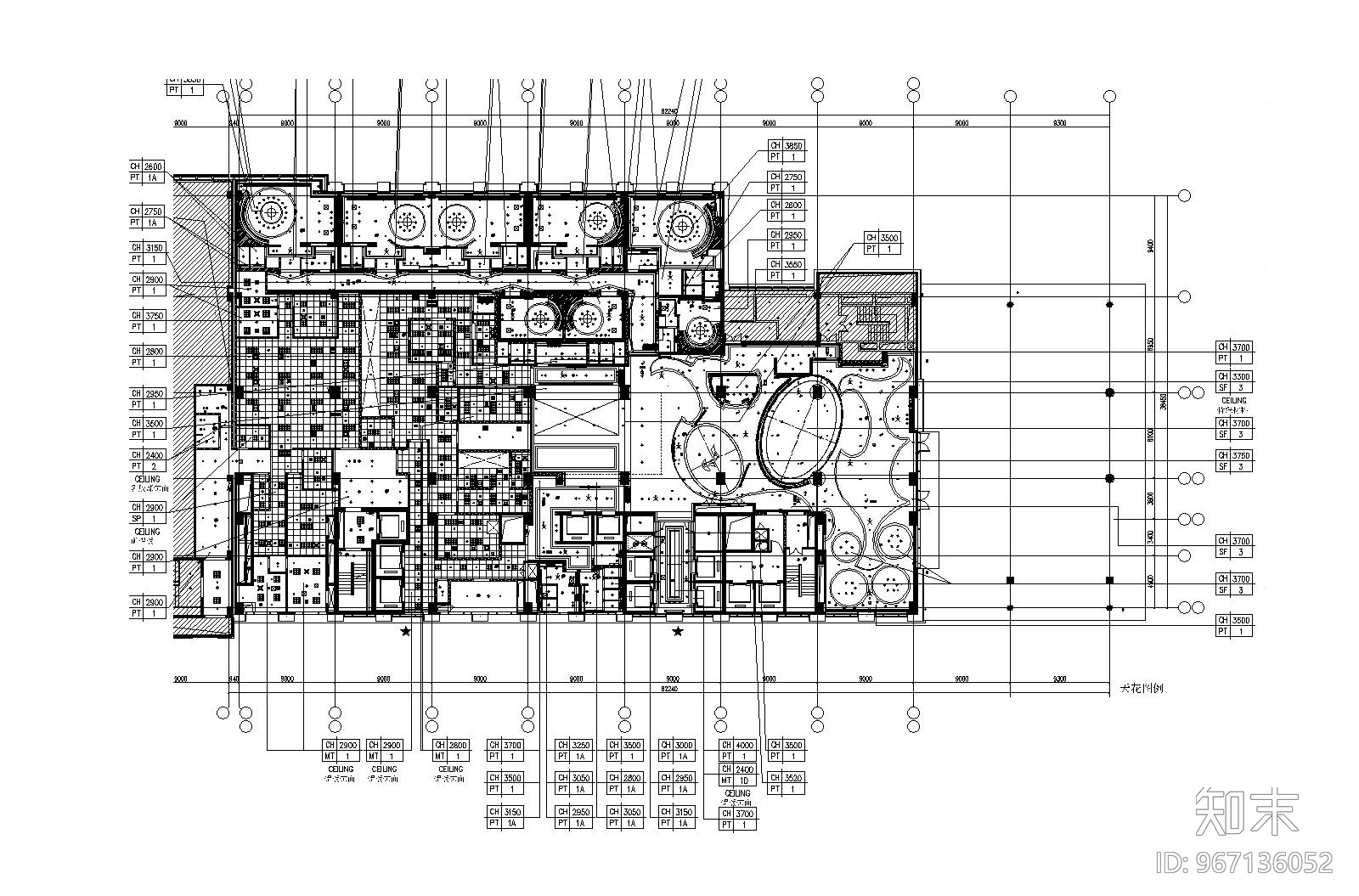 某大型中餐厅装修设计全套施工图施工图下载【ID:967136052】