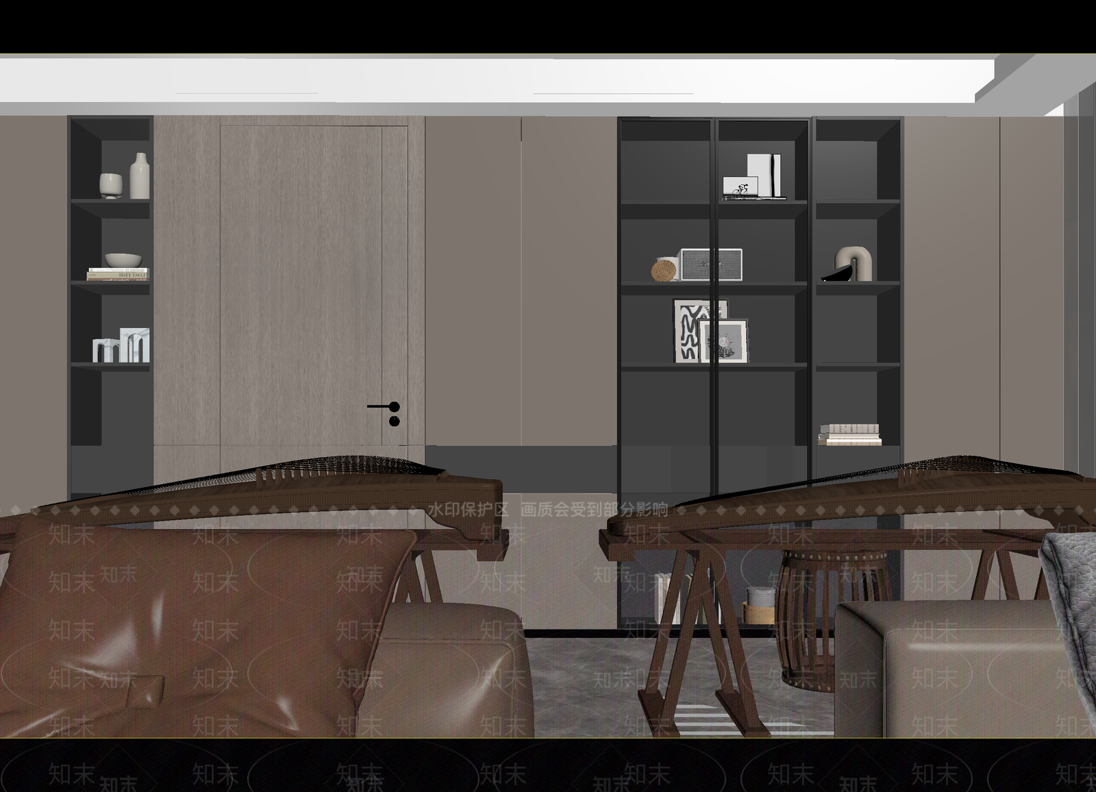 现代茶室3D模型下载【ID:1214684893】