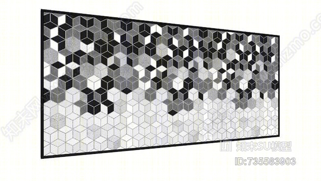 第三panormico几何灰色框架SU模型下载【ID:735583903】
