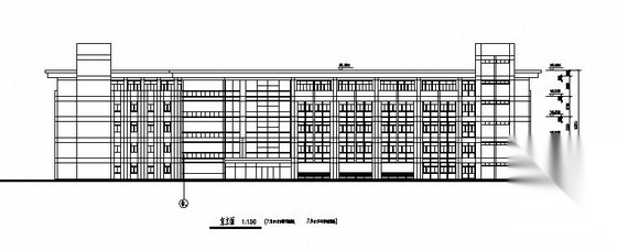 某大学六层教学楼建筑结构水暖电施工图cad施工图下载【ID:151545158】