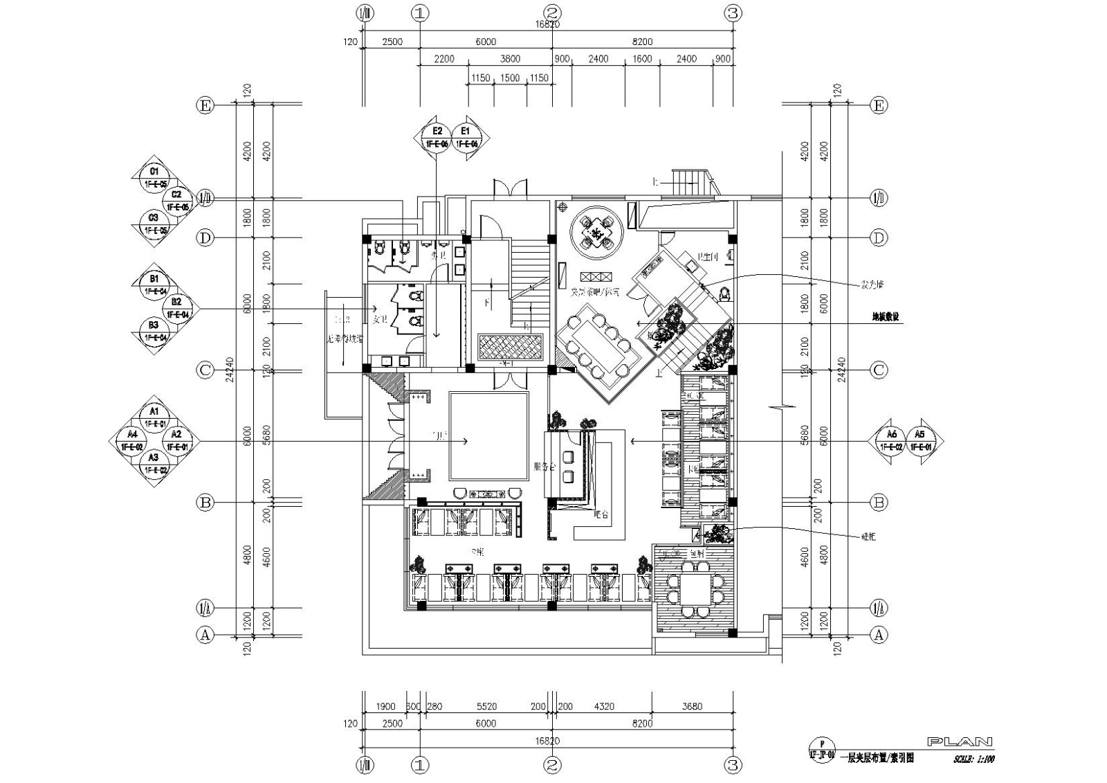 [江苏]国泰四季花园茶楼装饰施工图+效果图cad施工图下载【ID:160711176】