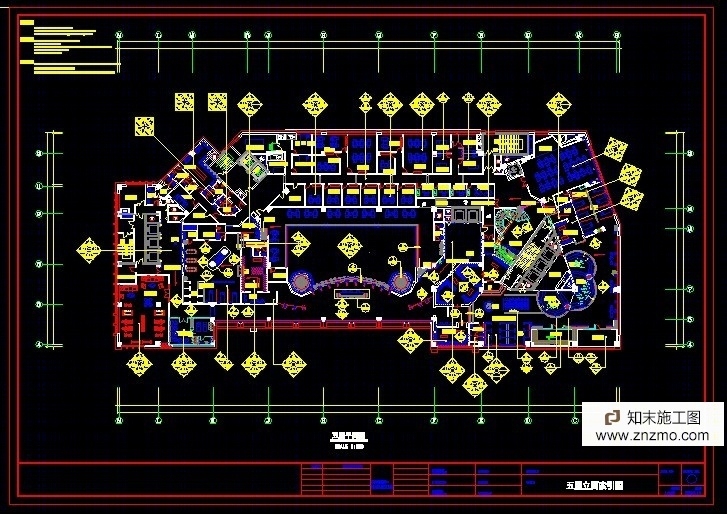 大连的一个五星级酒店竣工图五层CAD图施工图下载【ID:66947064】