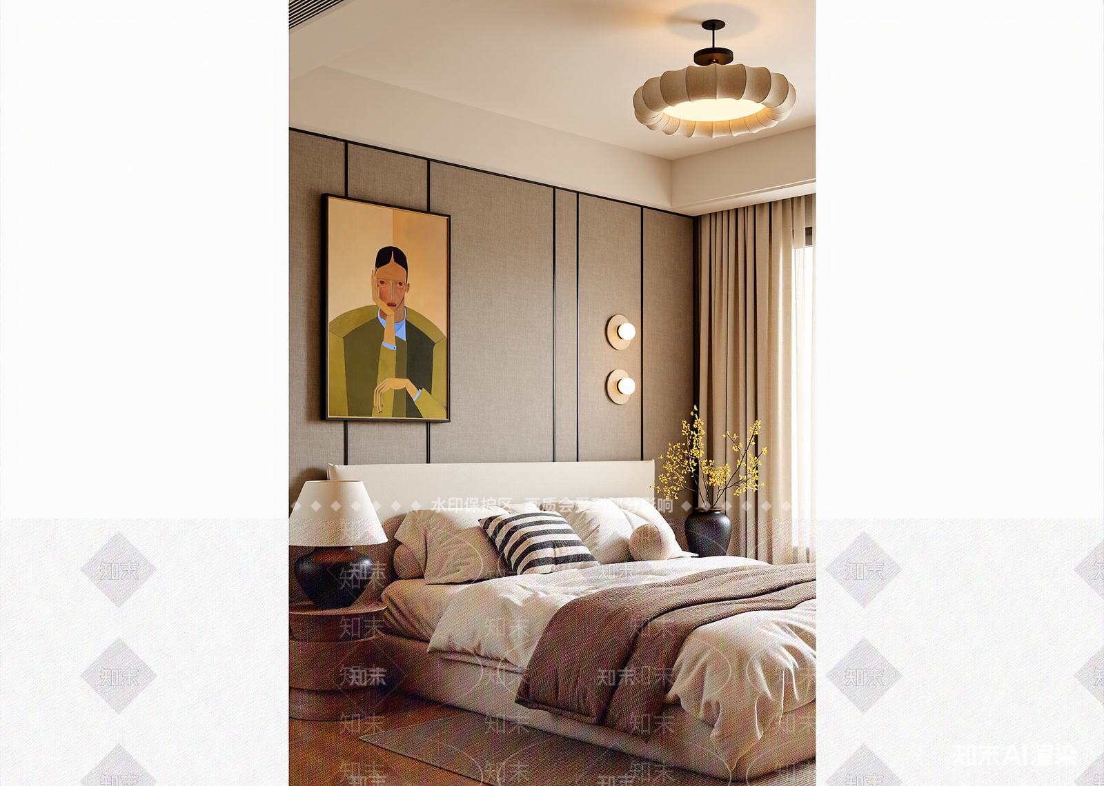 现代酒店客房3D模型下载【ID:1215114261】