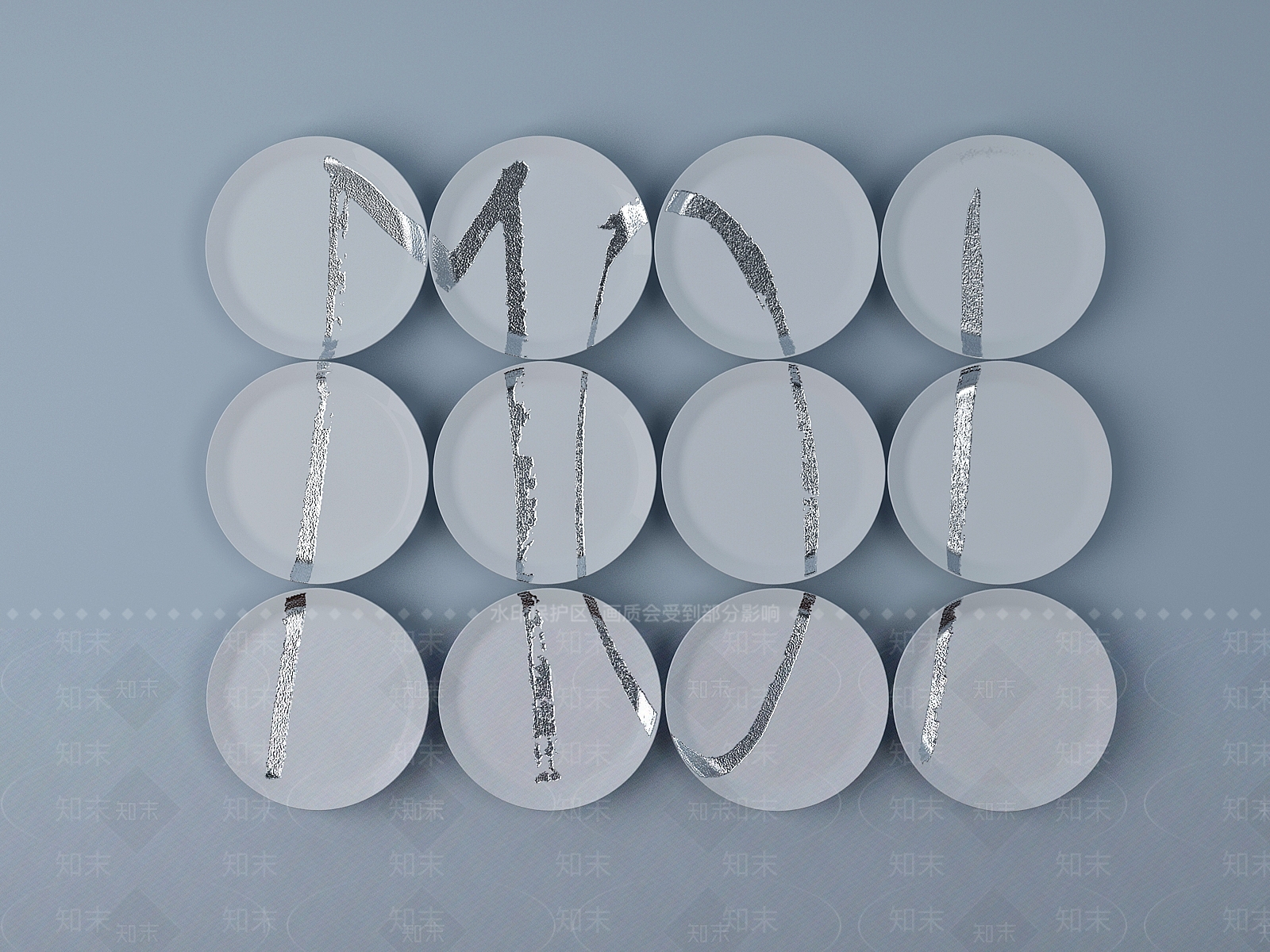 现代装饰盘子挂件3D模型下载【ID:135007415】