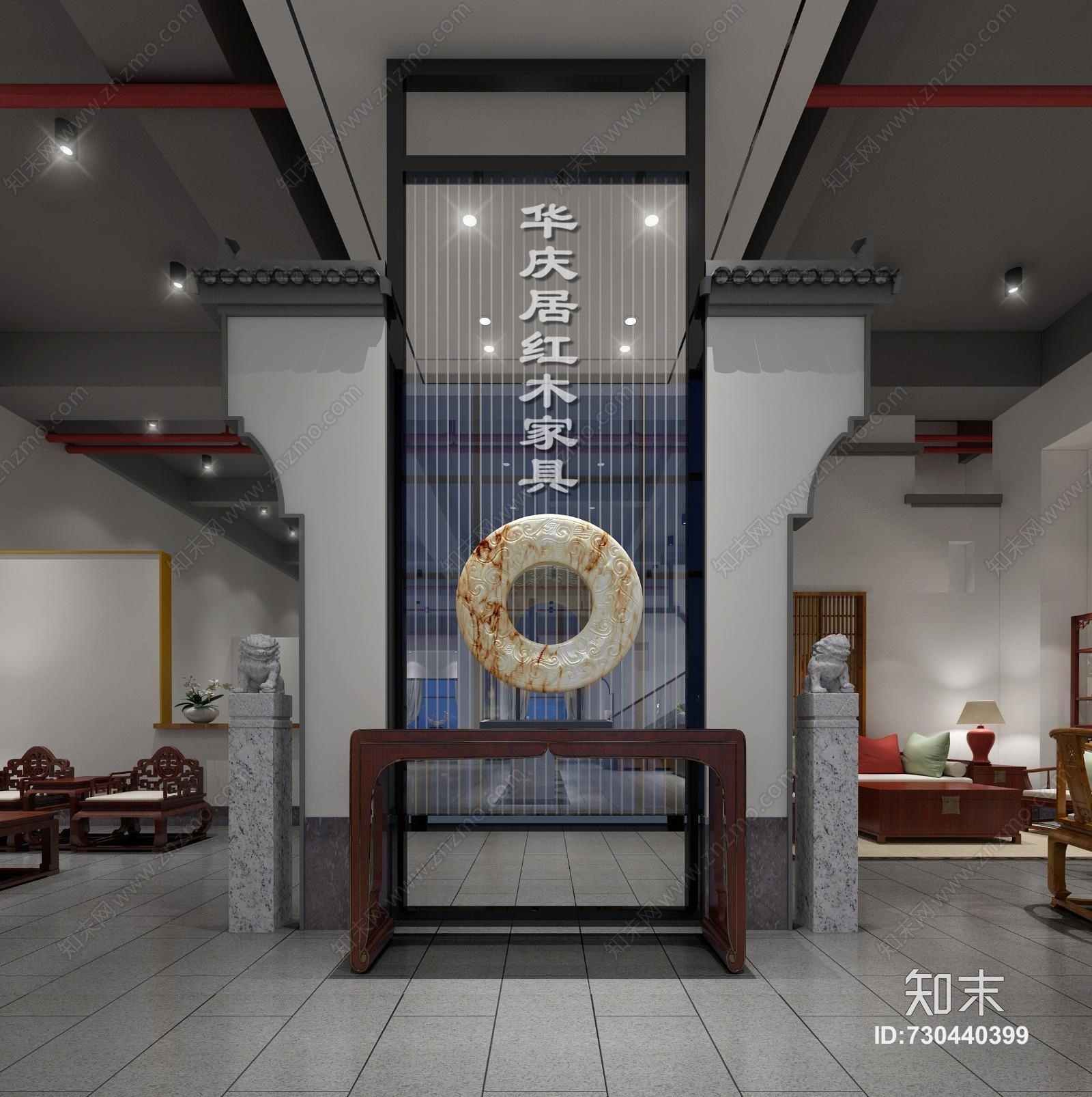 中式家具城3D模型下载【ID:730440399】