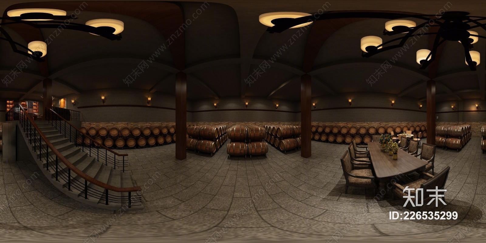 美式酒窖3D模型下载【ID:226535299】