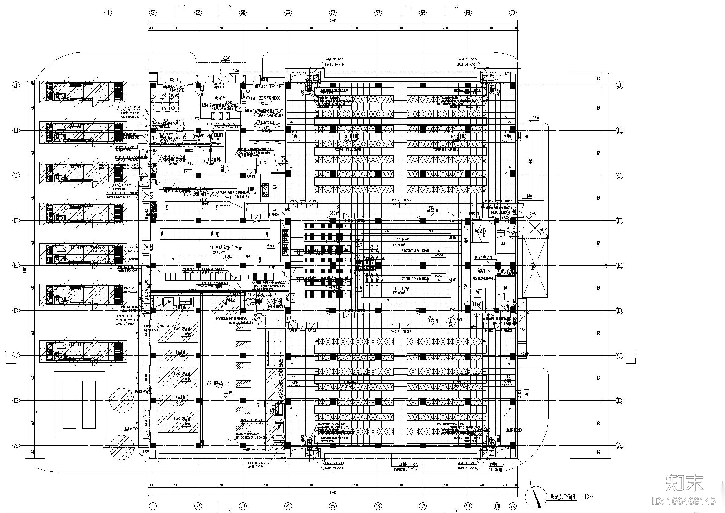 数据机房的通风_事故通风_防排烟设计图2019施工图下载【ID:166468145】