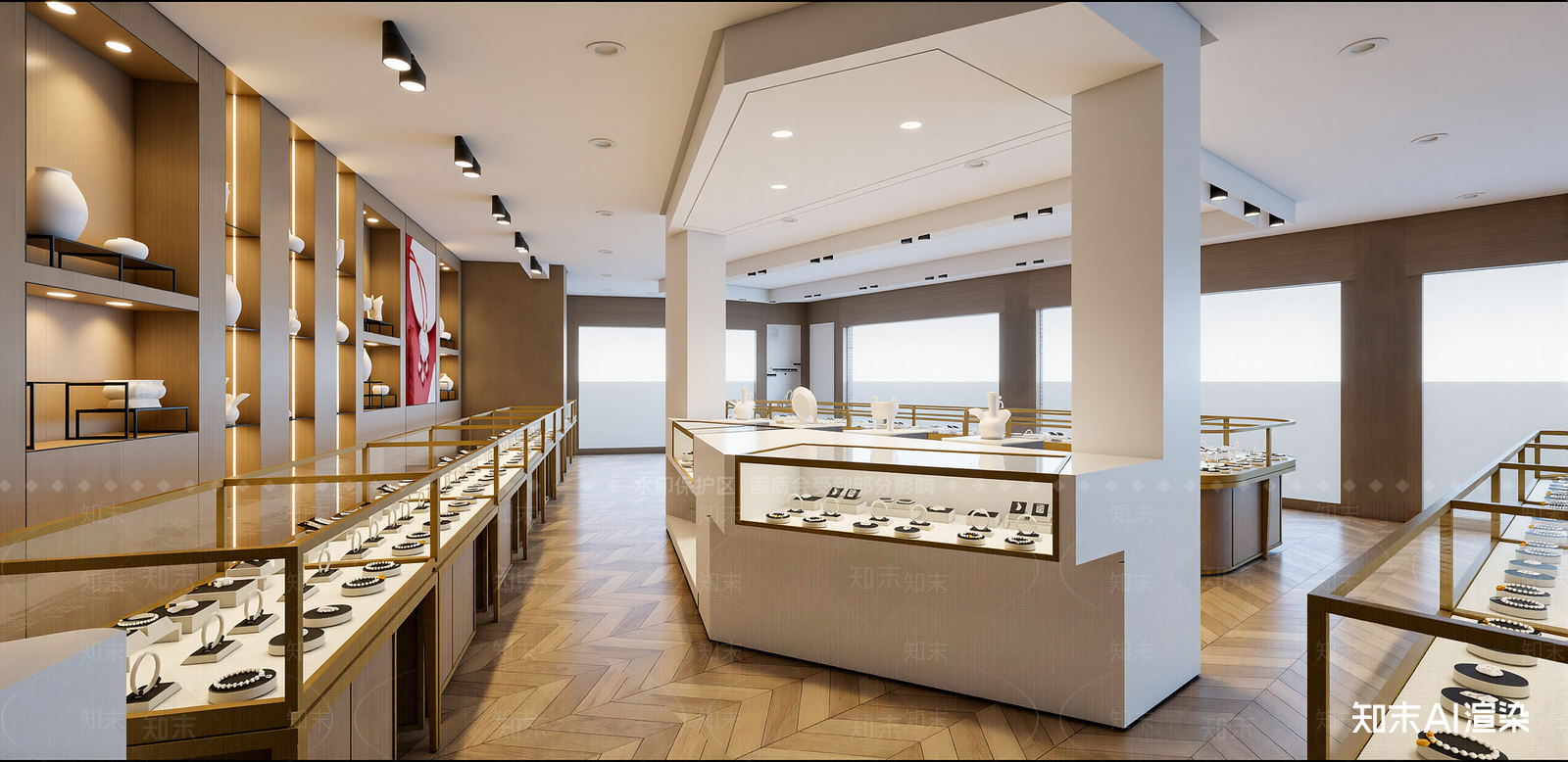 现代珠宝店SU模型草图