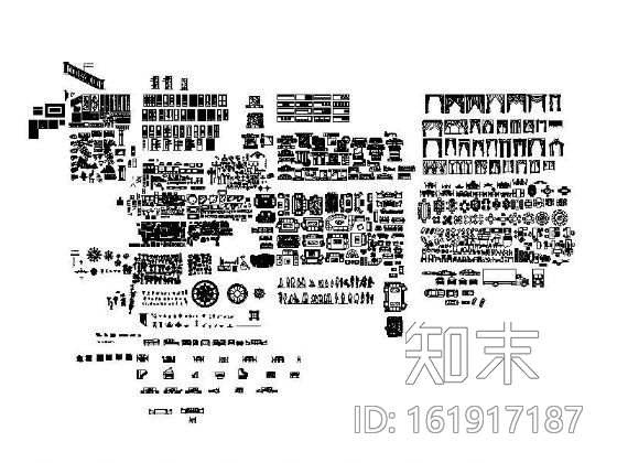 CAD超完整图块汇集cad施工图下载【ID:161917187】