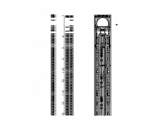 [上海]某环球金融中心建筑方案图（492米）cad施工图下载【ID:166816145】