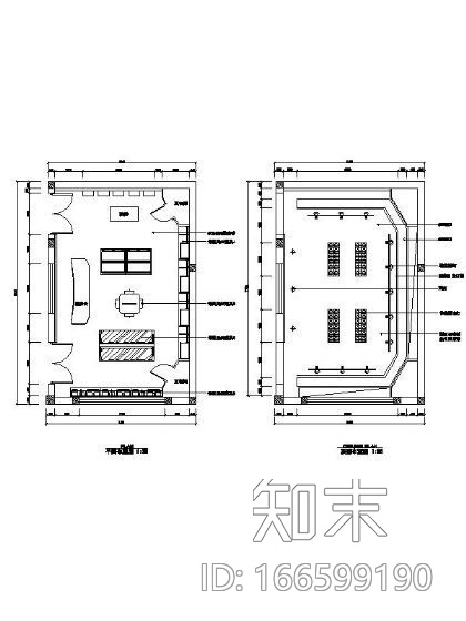 体育用品店平面图cad施工图下载【ID:166599190】