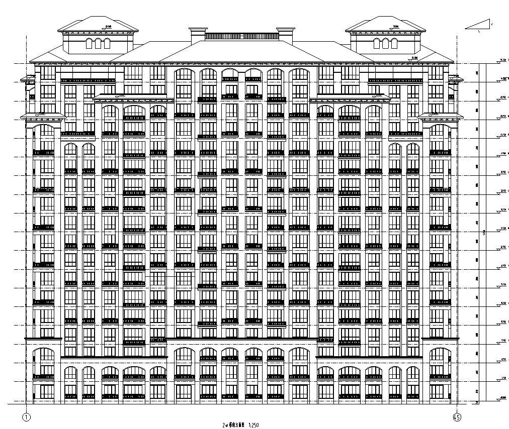 [浙江]欧式风格高档住宅小区建筑方案文本cad施工图下载【ID:149861186】