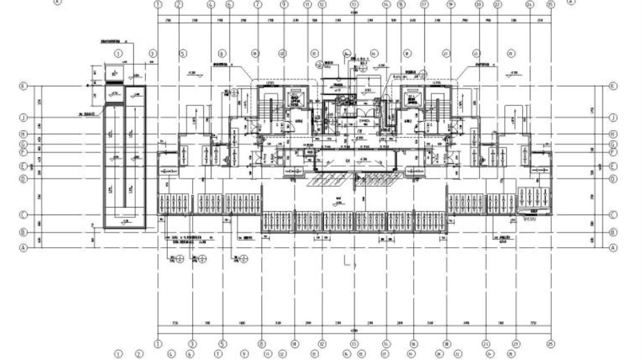 现代风格安置房住宅建筑施工图（7.8.12栋）cad施工图下载【ID:165731180】