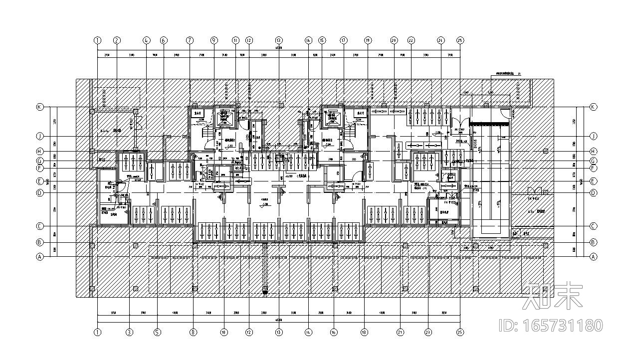 现代风格安置房住宅建筑施工图（7.8.12栋）cad施工图下载【ID:165731180】