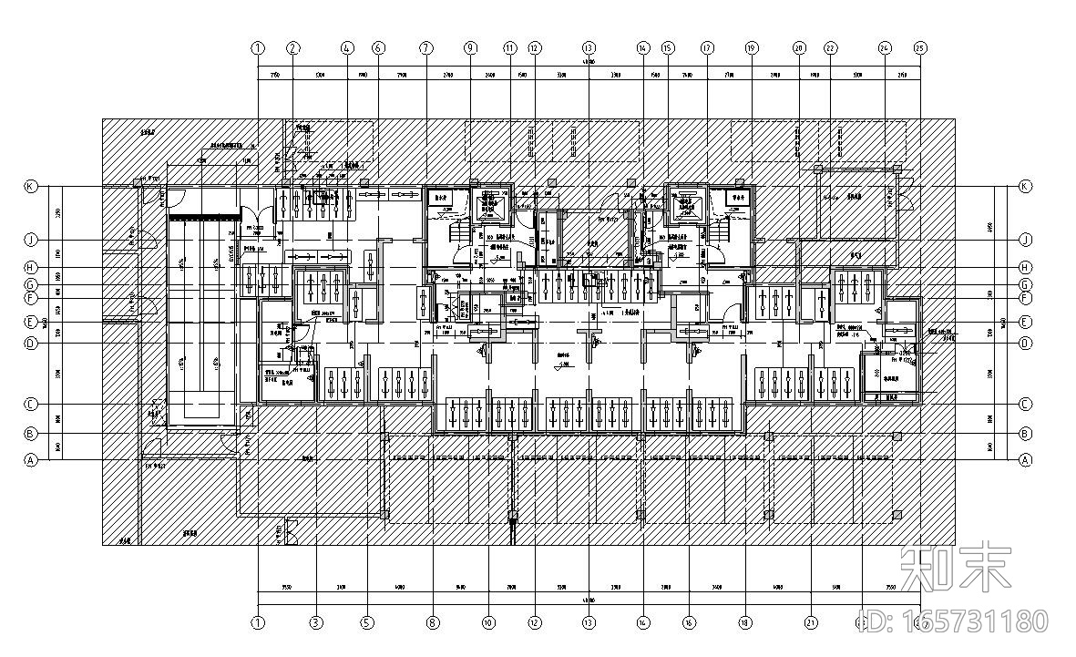 现代风格安置房住宅建筑施工图（7.8.12栋）cad施工图下载【ID:165731180】