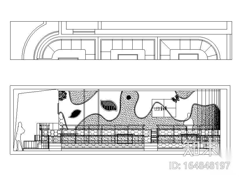 现代风格慢摇吧酒吧空间设计施工图（附效果图）cad施工图下载【ID:164848197】