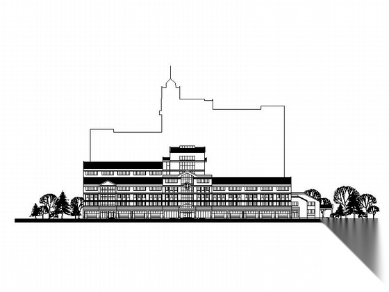 [绍兴]高层坡屋顶市级医院建筑设计方案图（含效果图）cad施工图下载【ID:165739194】