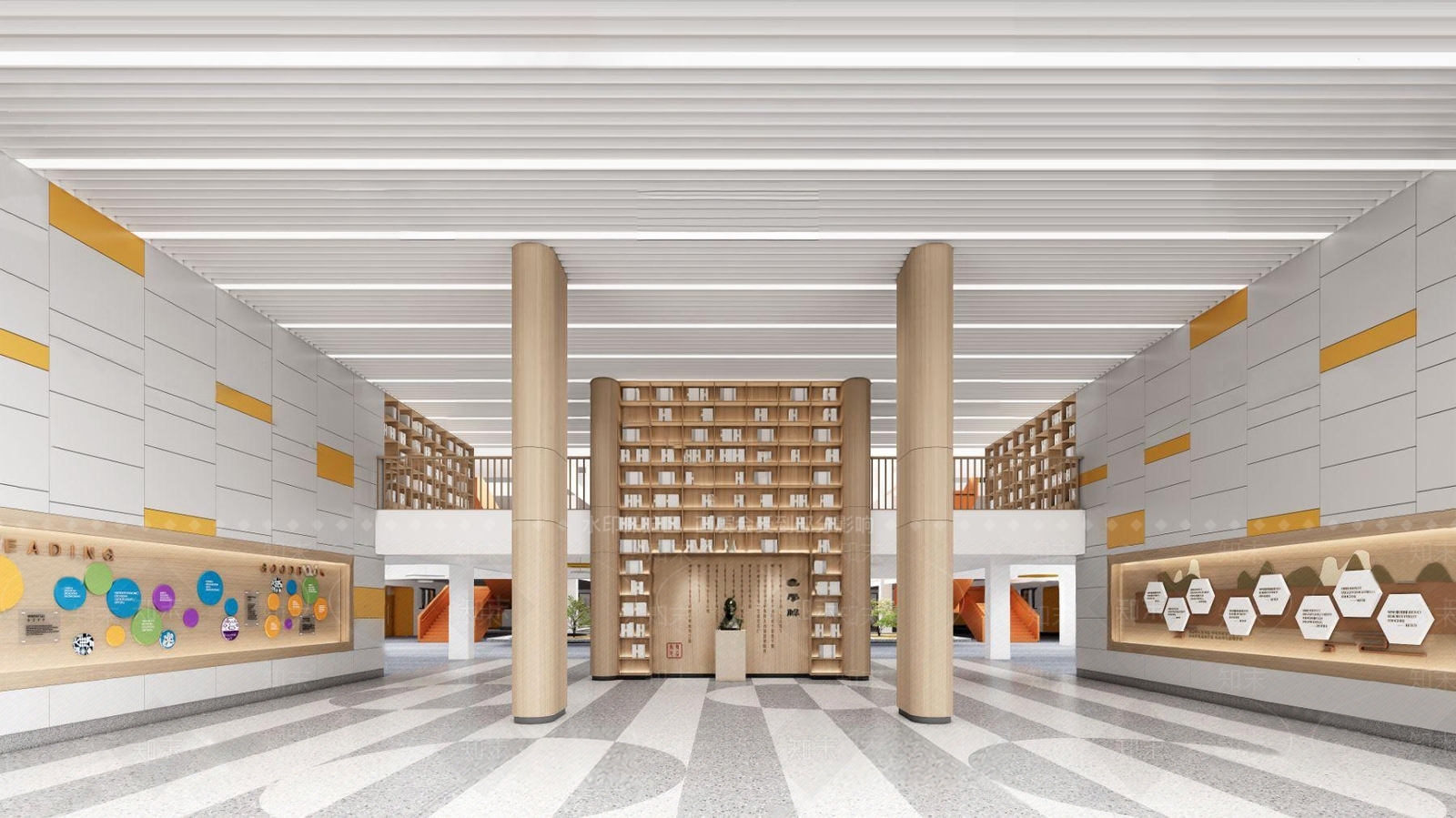 现代培训机构大厅3D模型下载【ID:1127414210】
