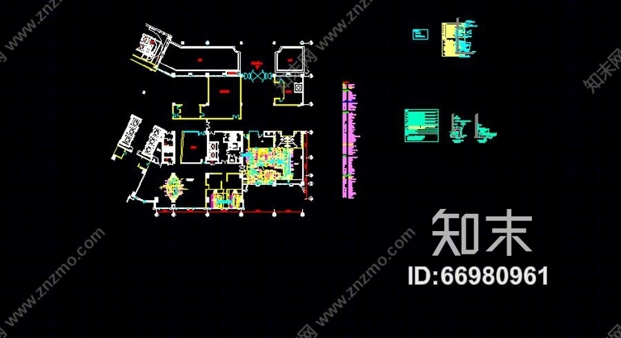 HBA--金鸡大酒店cad施工图下载【ID:66980961】