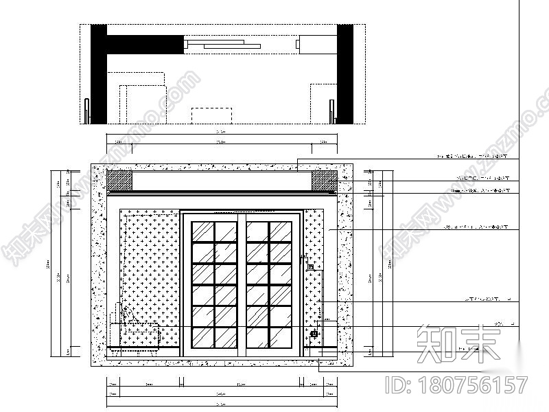 [武汉]欧式风情浪漫温馨样板房室内设计施工图（含实景图...cad施工图下载【ID:180756157】