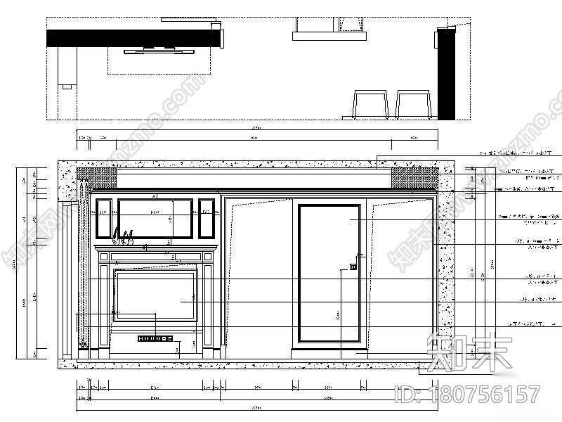 [武汉]欧式风情浪漫温馨样板房室内设计施工图（含实景图...cad施工图下载【ID:180756157】