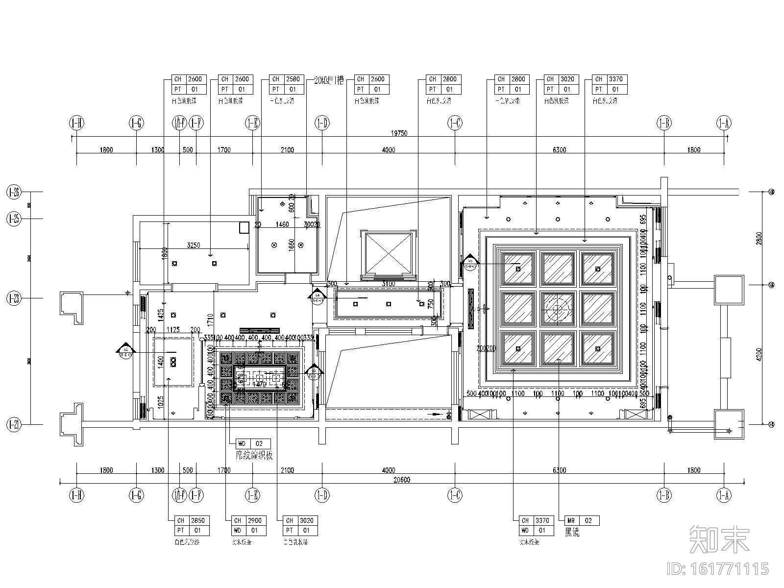 新中式风格别墅样板房装修施工图（附效果图）cad施工图下载【ID:161771115】