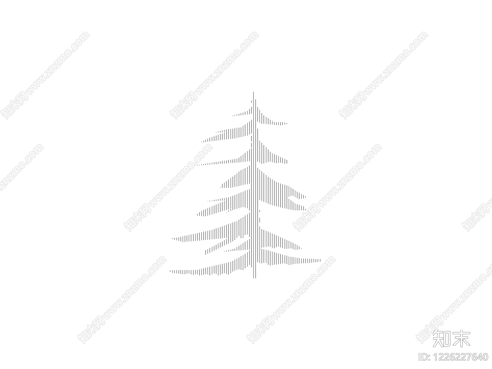 现代乔木种植CAD图纸