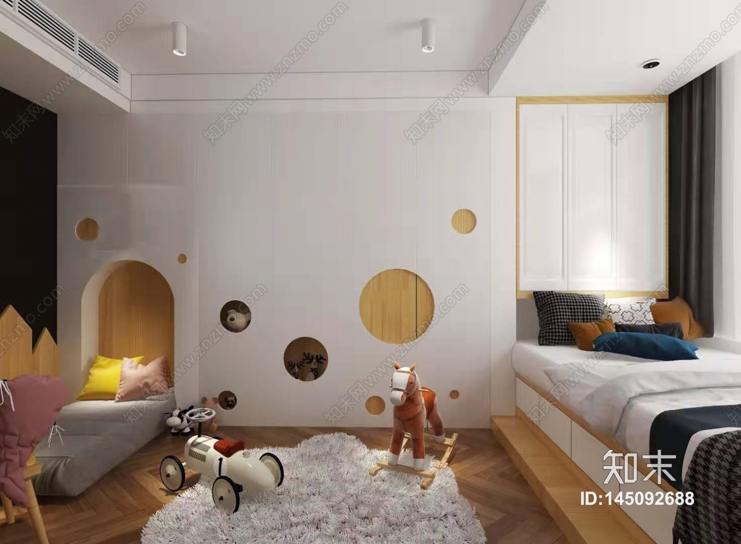 现代儿童娱乐室3D模型下载【ID:145092688】