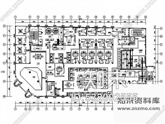 施工图杭州现代新中式风格特色加盟连锁火锅店装修施工图含效果cad施工图下载【ID:532002555】