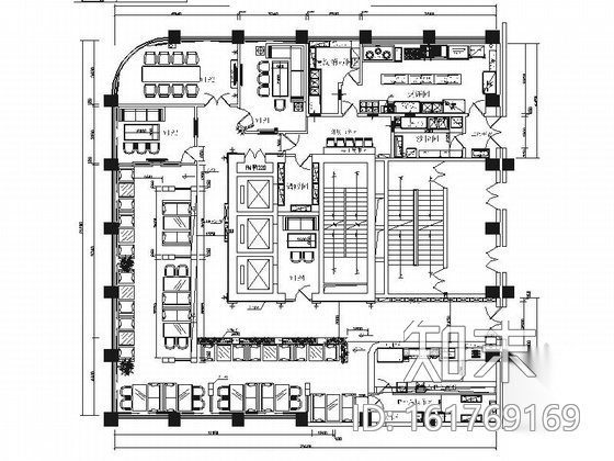 [陕西]精致英式风格咖啡厅室内设计施工图（含效果）cad施工图下载【ID:161769169】