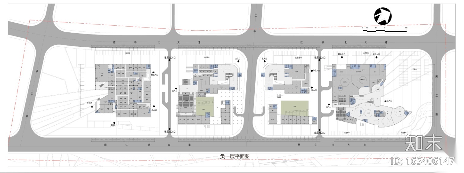 [江西]省级文化中心建筑设计方案文本（中标方案）施工图下载【ID:165406147】