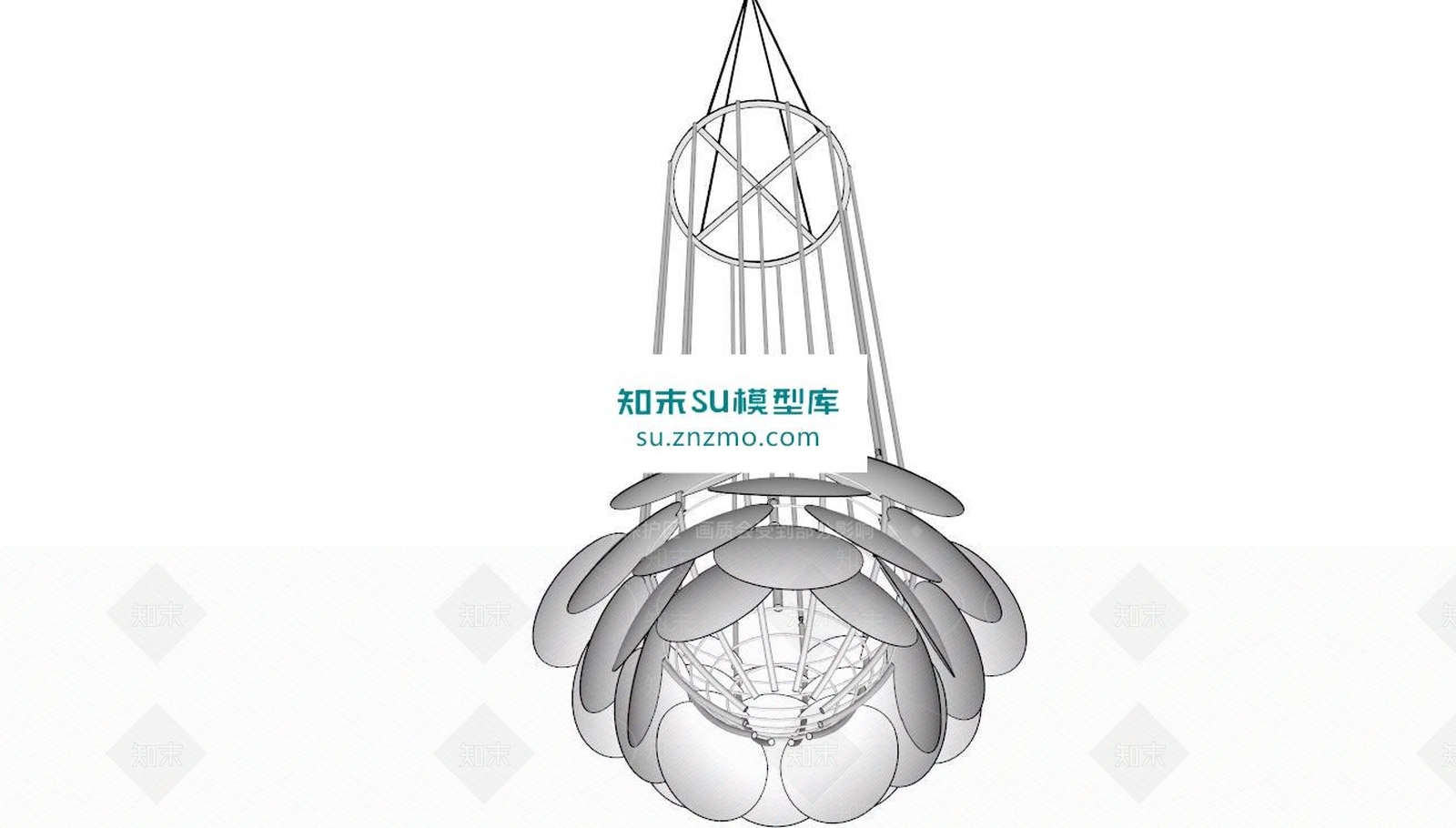 造型吊灯SU模型下载【ID:169009128】