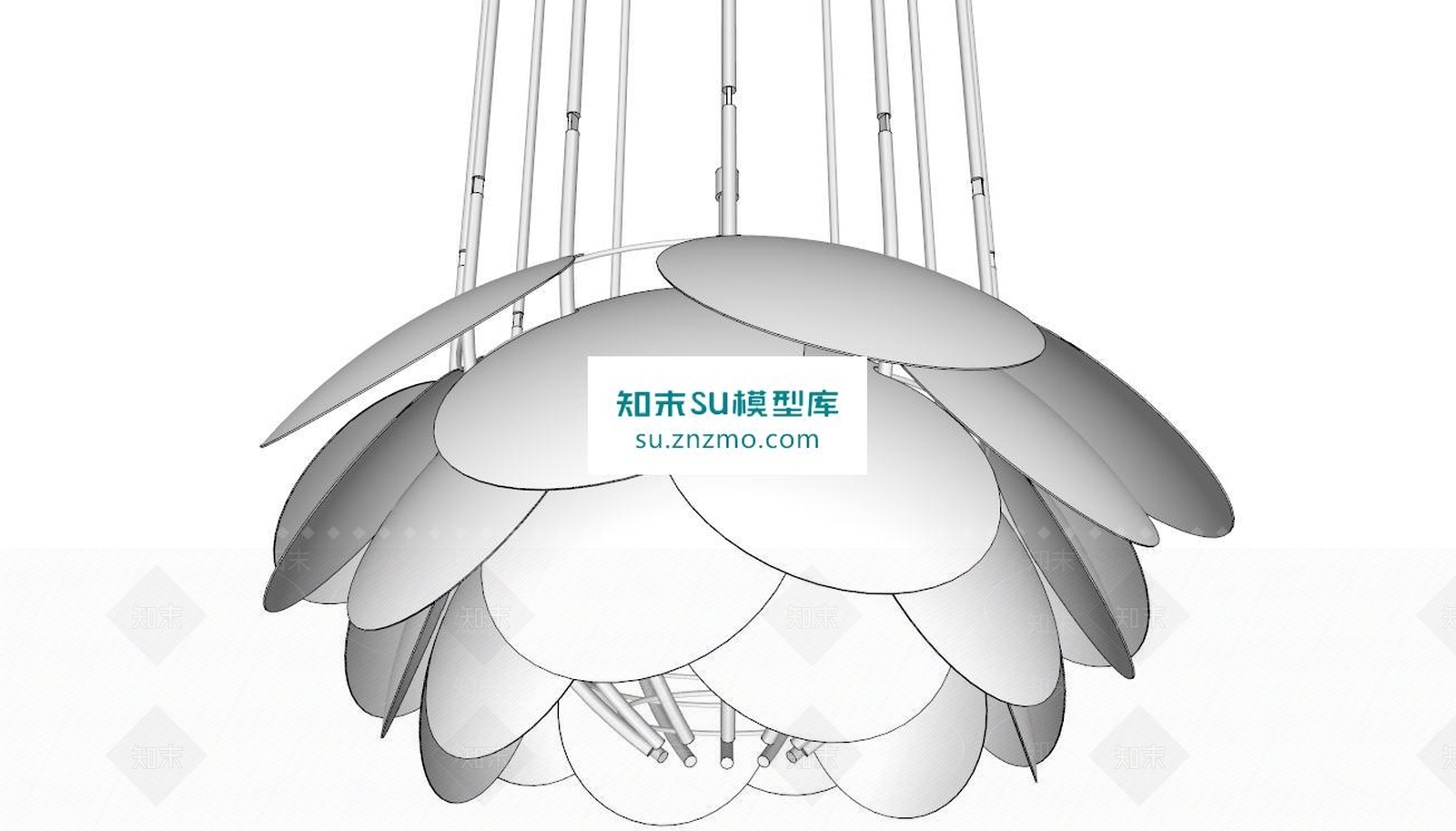 造型吊灯SU模型下载【ID:169009128】
