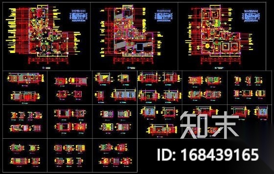 某五星总统套房装修图cad施工图下载【ID:168439165】