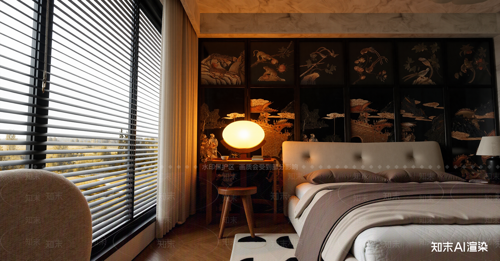 侘寂家居卧室SU模型下载【ID:1215967939】