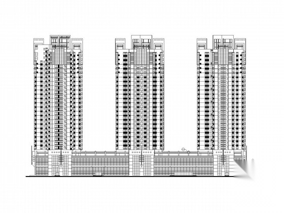 [深圳]27层商住楼建筑施工图cad施工图下载【ID:165394184】