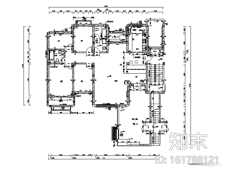 [河北]新东方朴素华美红山庄园别墅设计施工图（附效果图...cad施工图下载【ID:161788121】