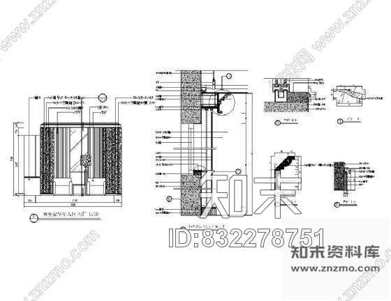 图块/节点商务豪华间装饰墙详图cad施工图下载【ID:832278751】