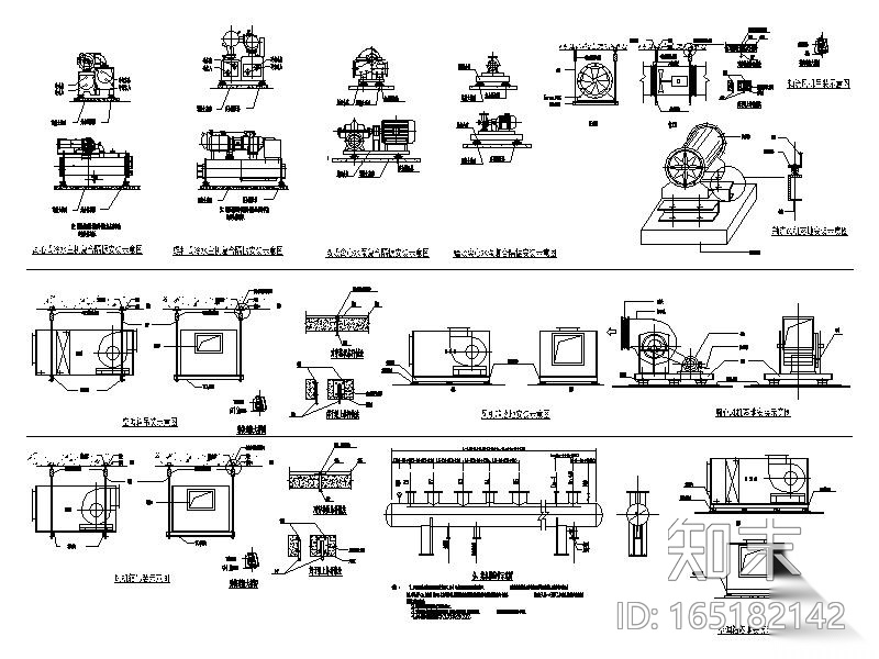 风管安装详图_CAD版本cad施工图下载【ID:165182142】