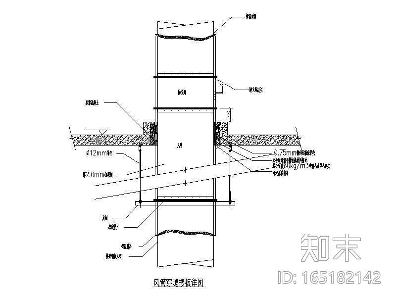 风管安装详图_CAD版本cad施工图下载【ID:165182142】