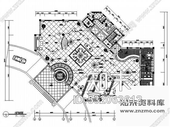 施工图宁波某大酒店大堂室内装修图施工图下载【ID:532063612】