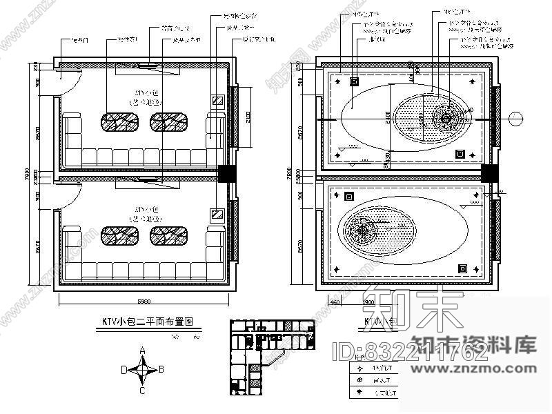 图块/节点KTV小包厢详图cad施工图下载【ID:832211762】