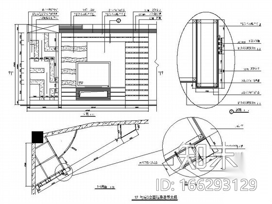 夜总会12号包厢室内装修图cad施工图下载【ID:166293129】
