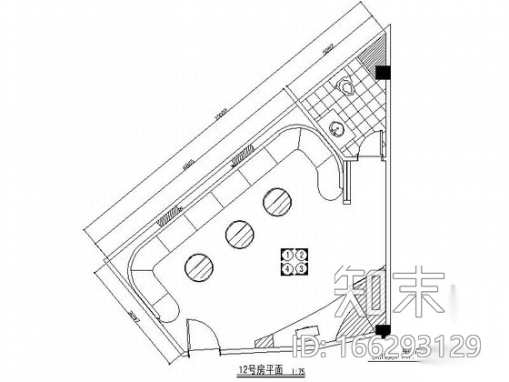 夜总会12号包厢室内装修图cad施工图下载【ID:166293129】