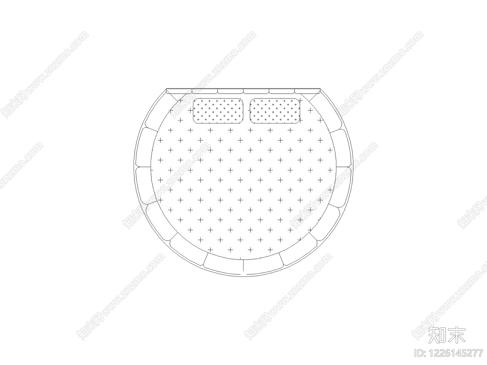 沙发cad施工图下载【ID:1226145277】