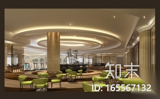 欧式奢华典雅娱乐会所室内施工图（含高清效果图）cad施工图下载【ID:165567132】