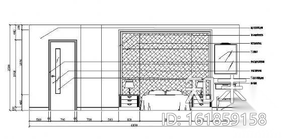床头墙面立面图块cad施工图下载【ID:161859158】